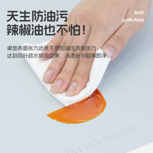 Cross-border minimalist silicone dining mat, waterproof and oil-proof, Western-style dining mat, hotel and restaurant high-end table mat, steel embossed cup mat