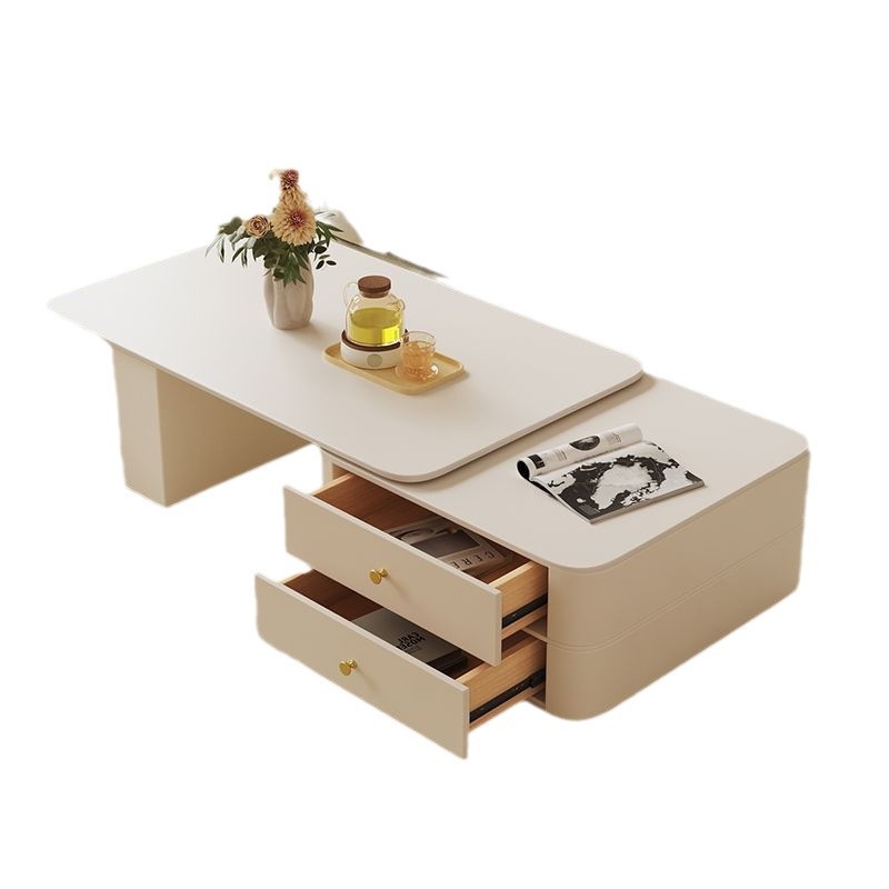 Luz de lujo alta mesa de té francesa de forma especial combinación de muebles pequeños hogares modernos dormitorios de madera sólida
