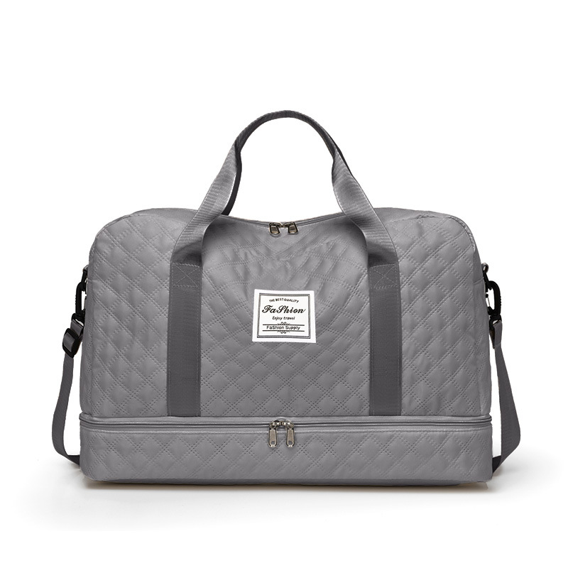 Bolsa de ejercicios cuadrilátero de diamante separación seca y húmeda bolsa de viaje deportiva bolsa de mano bolsa de ejercicios de gran capacidad bolsa de ocio para mujeres