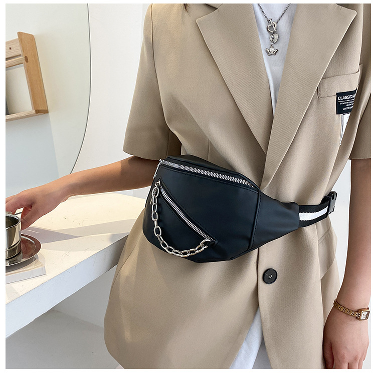 Unisex Mode Einfarbig Pu Leder Taillen Taschen display picture 4