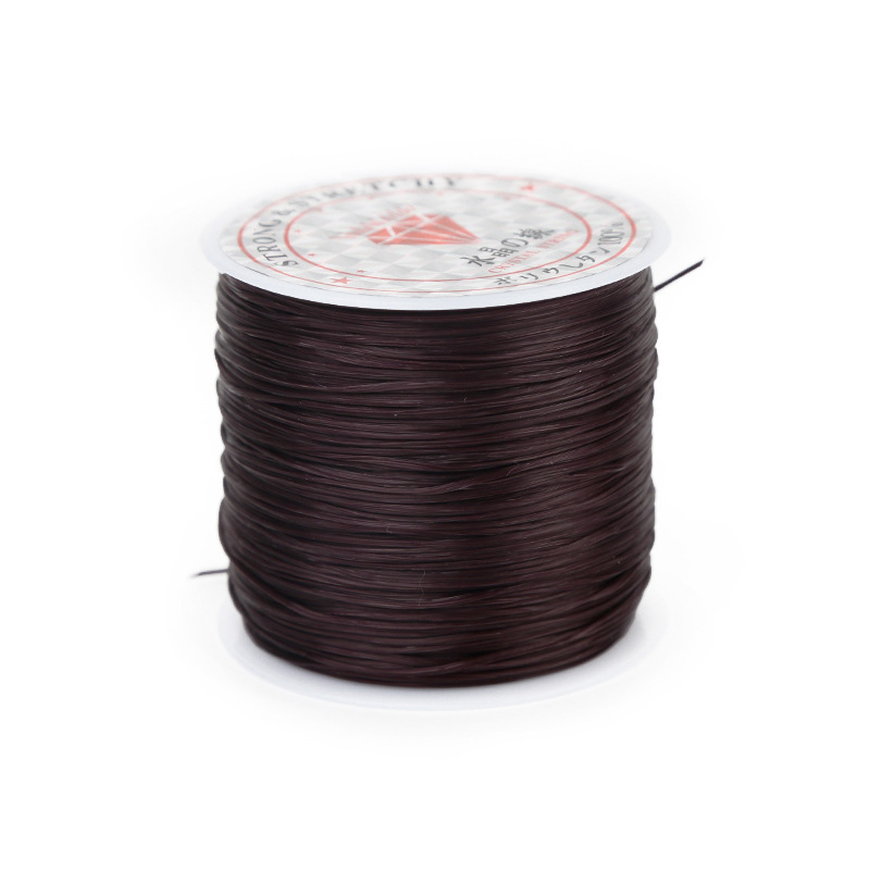 Suministro 0,8mm cuentas de cristal planas hilo elástico extensión del pelo accesorios DIY material de cuentas cuerda pulsera cuerda al por mayor