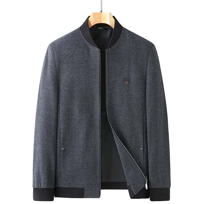 In the autumn of 2022, the new male fat plus fat plus size fashion casual baseball collar jacket a generation of hair