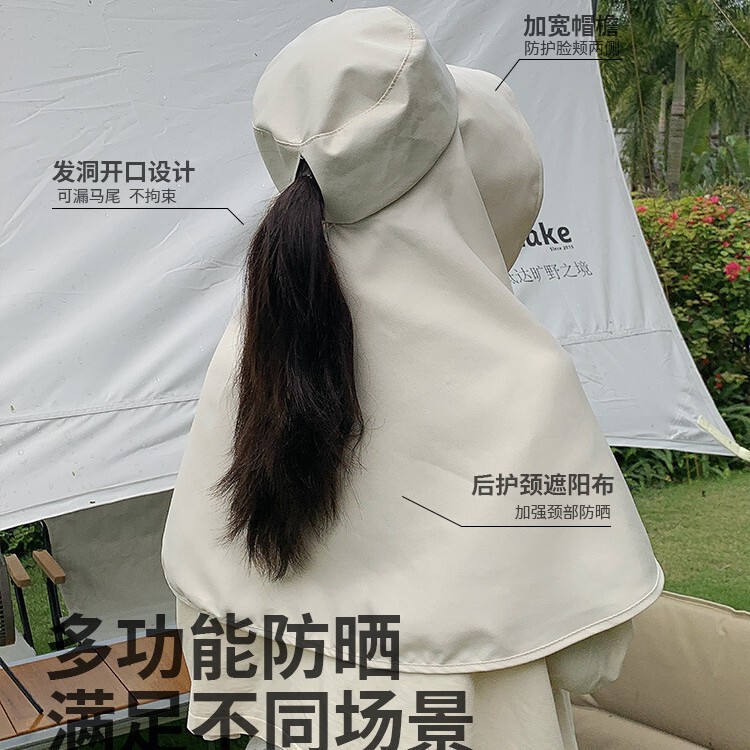 新しい夏の日よけ帽子、ファッショナブルで多用途、日焼け止め、UV保護、屋外旅行用日よけ帽子、顔と首の保護、韓国版|undefined