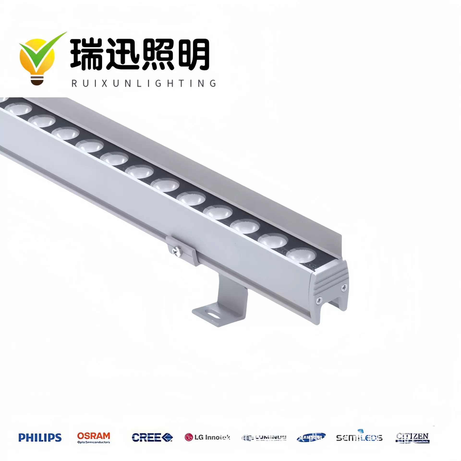 厂家直销12W户外防水DMX512外控线条灯酒店建筑LED条形线性轮廓灯