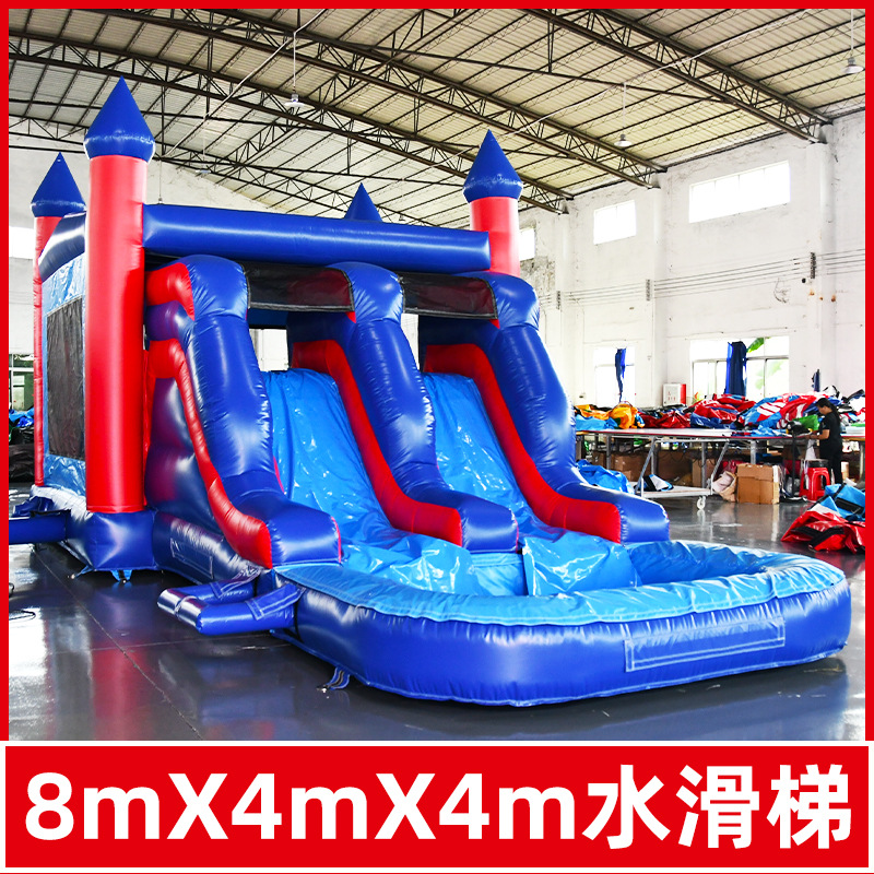 Castillo infláble para niños juguete equipo de juego Fuerte travieso interior y exterior gran cama de salto alto deslizante ensamblaje inflable