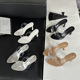 2024 Fashion High Heel Sandals, Simple and Elegant, Versatile Slim Heel Sandals, Luxury Water Diamond Summer Open Toe Women's Shoes