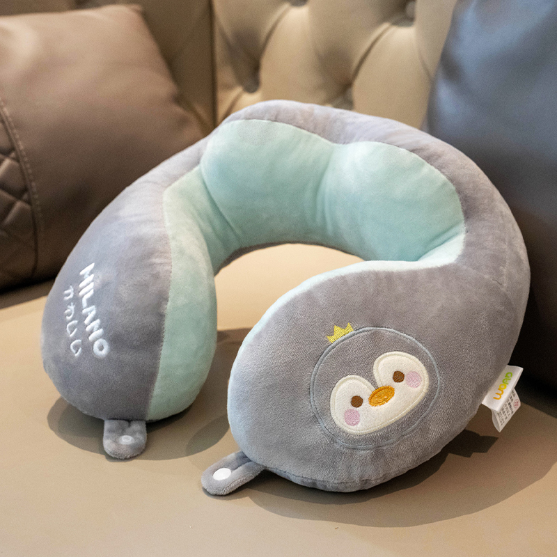 Supporto a forma di U, cuscino cervicale portatile per auto, ideale per viaggi in aereo o per studenti._voghion.com