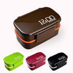 帮多-跨境双层塑料饭盒微波炉便当盒三格饭盒学生午餐盒lunch box