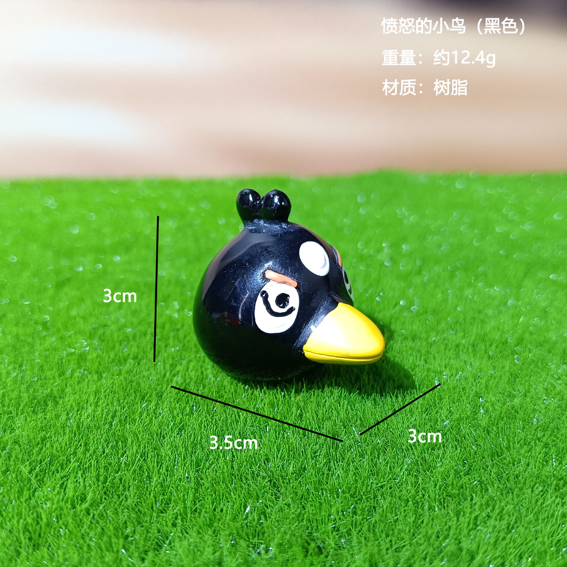 Cute Animal Desktop Coche Decoración pequeña Muñeca Micro paisaje Escenografía creativa Pecera Paisajismo Angry Birds