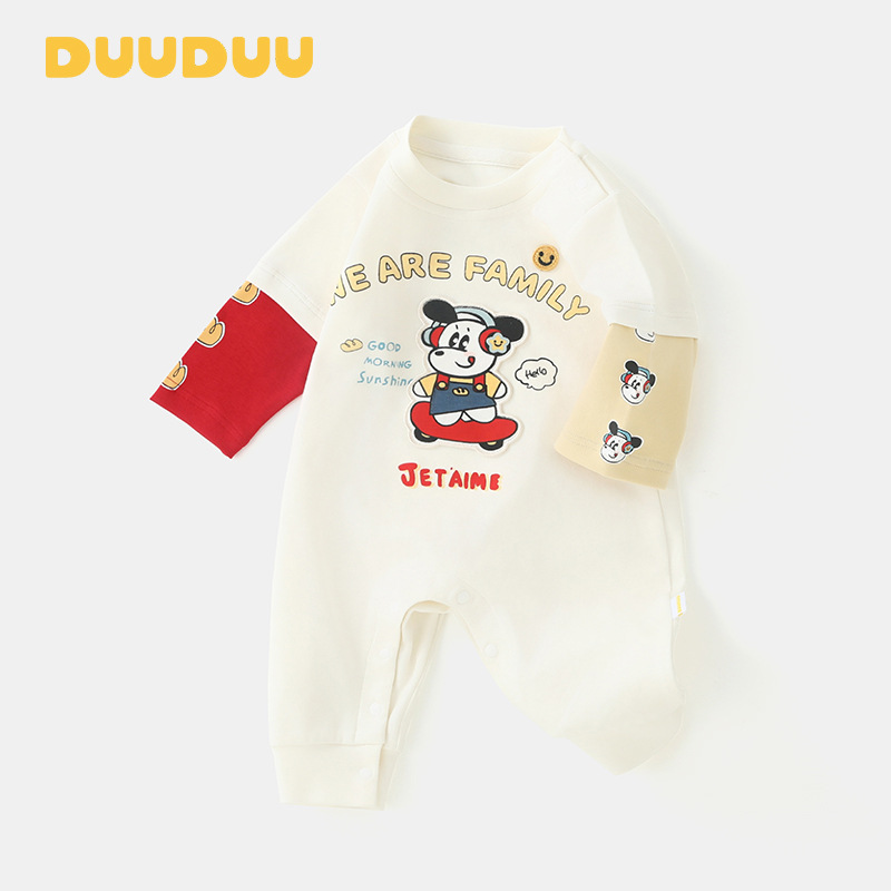 Clearance Sale! Color Block 2025 Spring/Autumn Long-Sleeved Baby Rompers, Onesie, Baby Bodysuit (Class A)