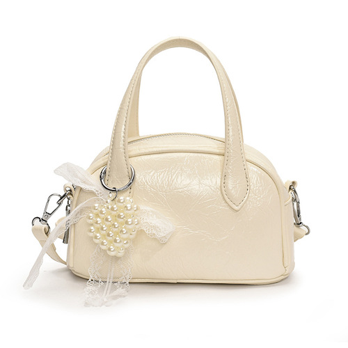 Cherry Blossom Summer Oceanic Aromatics Purple Shoulder Bag for Women 2025 Fashion Bowling Bag Instagram Compatible Crossbody Bag