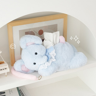 Cartoon Tissue Box Cute Little Flying Elephant Tissue Box Creative Multi-Functional Desktop Decoration Hanging Tissue Bag for Women