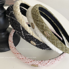 French vintage corduroy face wash hair clip hair tie for women 2022 trending new hair pin hair accessory with high-end feel