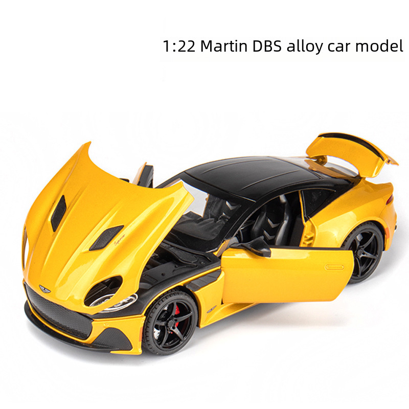 Aston Martin sports car alloy sound and light door bounce-back simulated car model for children