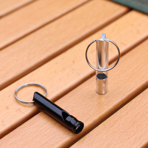 Manufacturer wholesale outdoor aluminum alloy whistle outdoor survival fire referee lifesaving whistle fire training trumpet whistle