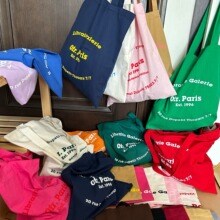 巴黎书店Ofr Paris法式复古百搭简约字母薄款帆布包学生通勤布包