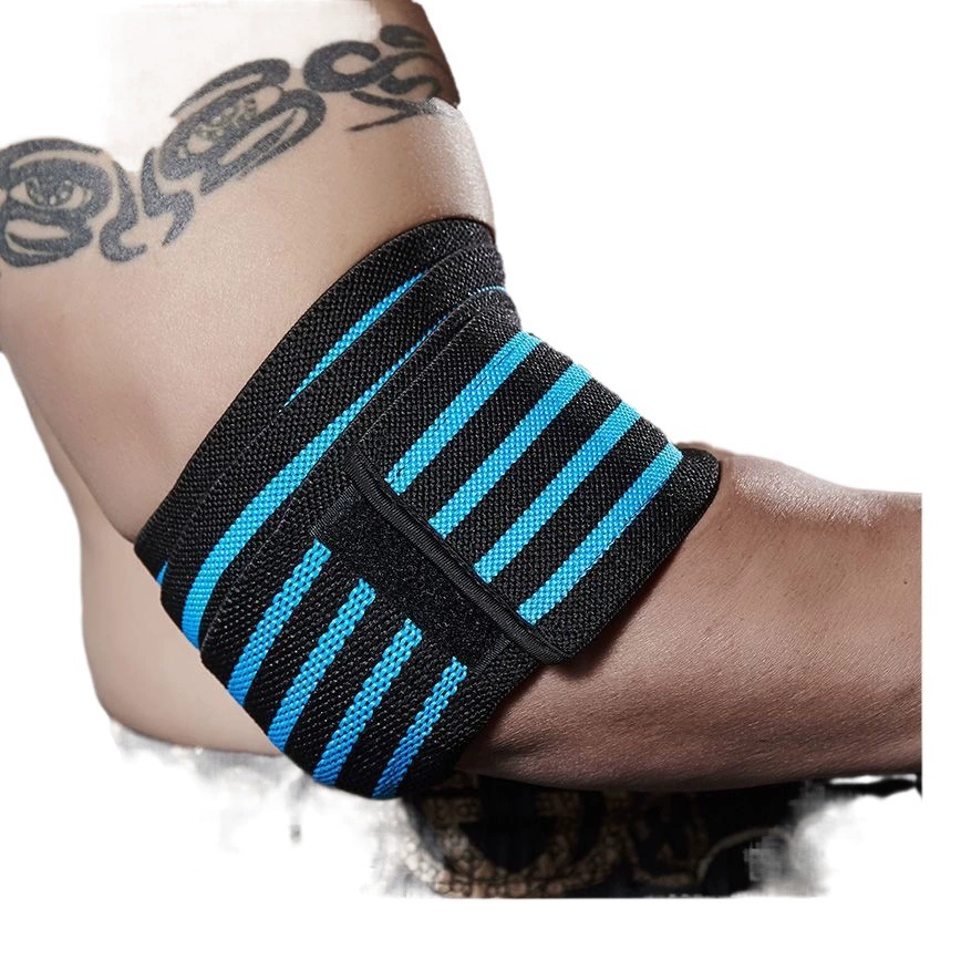 Намоточный протектор локтя под давлением Фитнес Тяжелая атлетика Пуш-ап Бодибилдинг Локоть Суставник Намотка Push Тренировочный спортивный протектор Мужчины