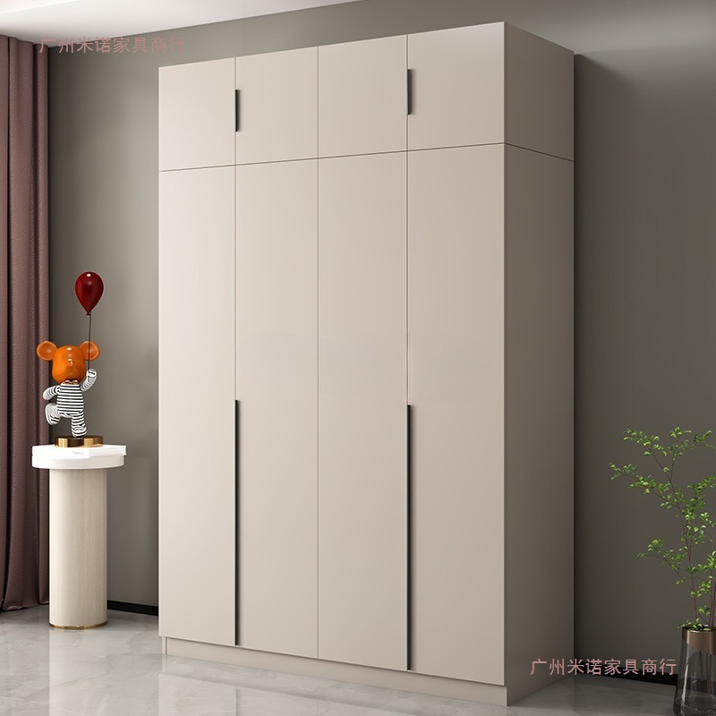 Wardrobe for Home Bedroom Cream Style Main Cabinet Rental Room Simple Storage Wardrobe Small Apartment Light Luxury Storage Cabinet