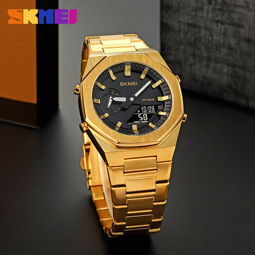 SKMEI watch men's fashion sports personality multi-faceted quartz watch shopee shopee