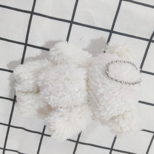 Fuzzy toy accessory blush bear, Instagram cute key schoolbag little bear ornament, Japanese cartoon playful doll