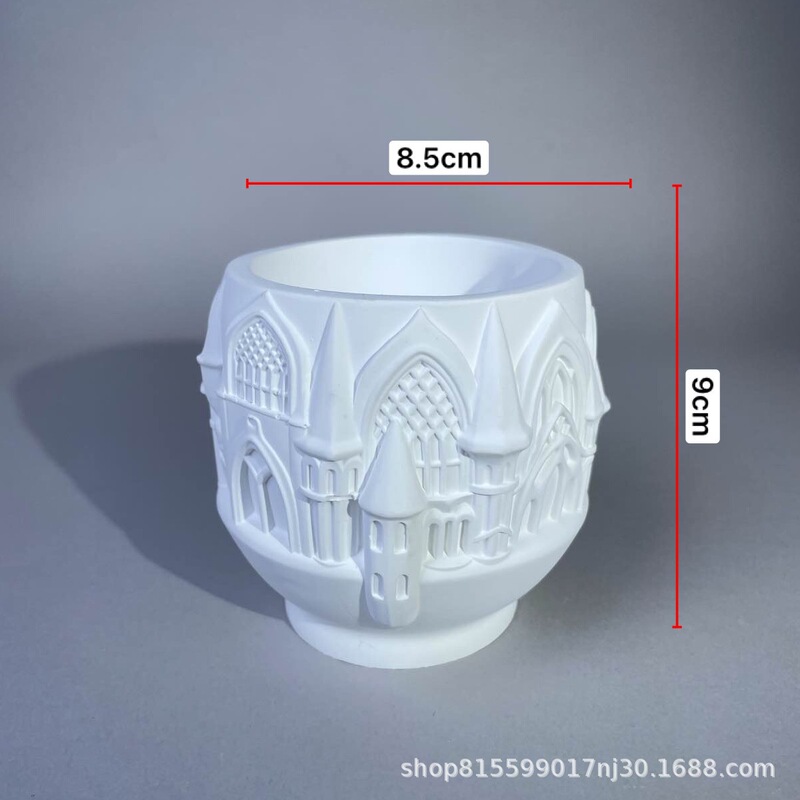 ヨーロッパ石膏空カップローマレリーフアロマキャンドル容器ディフューザー石容器収納中世クリエイティブ装飾品|undefined