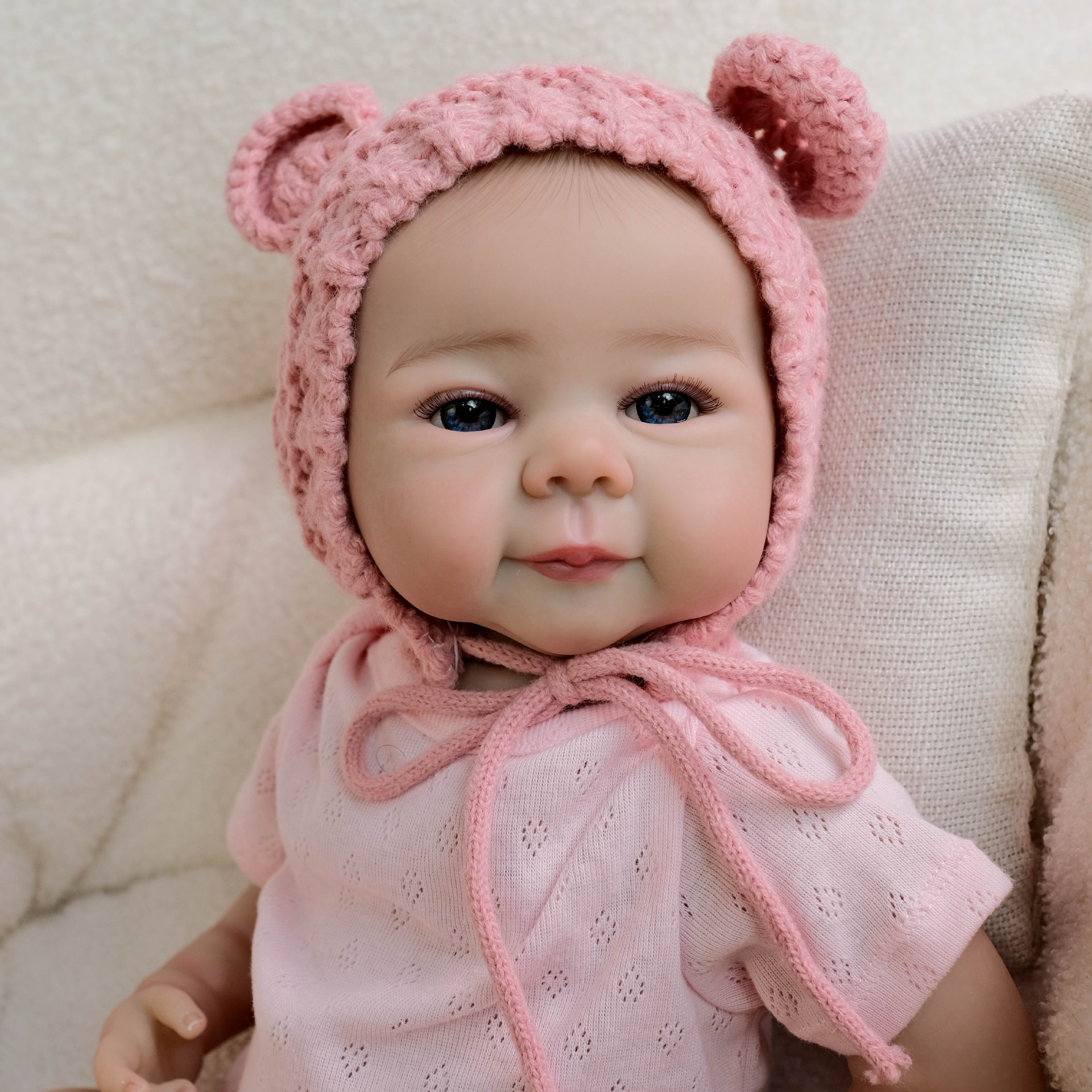 19inch mamela rosa de manga corta Julietta muñeca de simulación hecha a mano para dar regalos navideños a los niños