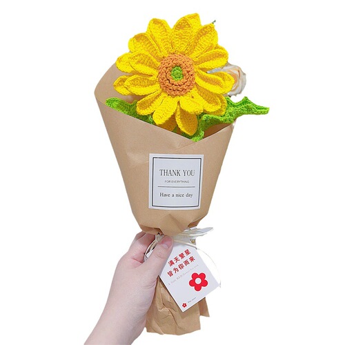 Creative gift small bouquet, sunflower artificial flower finished product, holiday gift for best friends and elders
