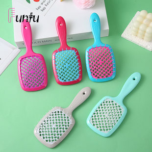 Hollow grid hair smoothing comb European and American cross-border best-selling hair styling hair care household hair comb logo hollow comb
