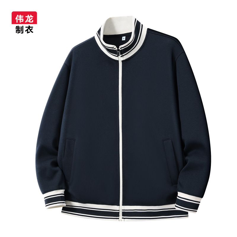 American-style color-block baseball jacket for men and women, made of island cotton, loose-fitting casual flight jacket, new autumn trendy stand-up collar coat