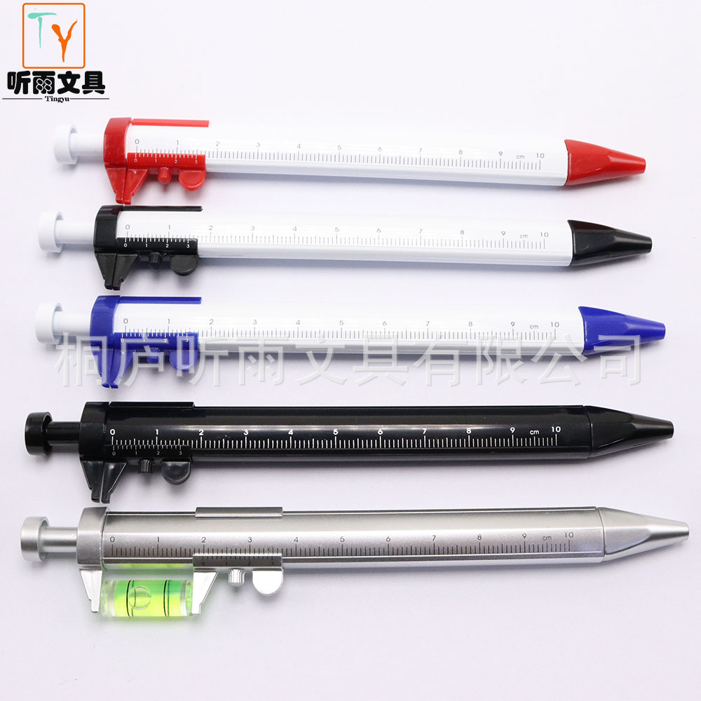 Creative silver vernier caliper tool ballpoint pen small batch customized logo multi-function advertising gift pen