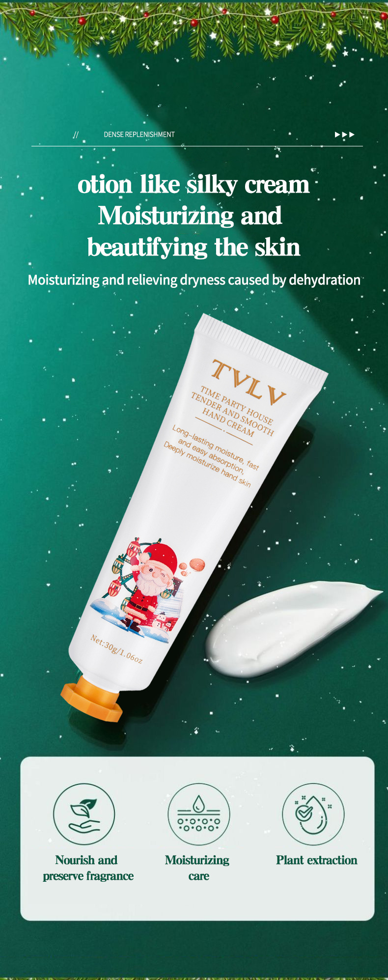 170g Weight Hand Cream Personal Care Type 1 Set Quantity Paste Material Christmas Festival Letter Pattern Elegant, Lady, Simple Style Style Letter Hand Cream Elegant Lady Simple Style Personal Care 10