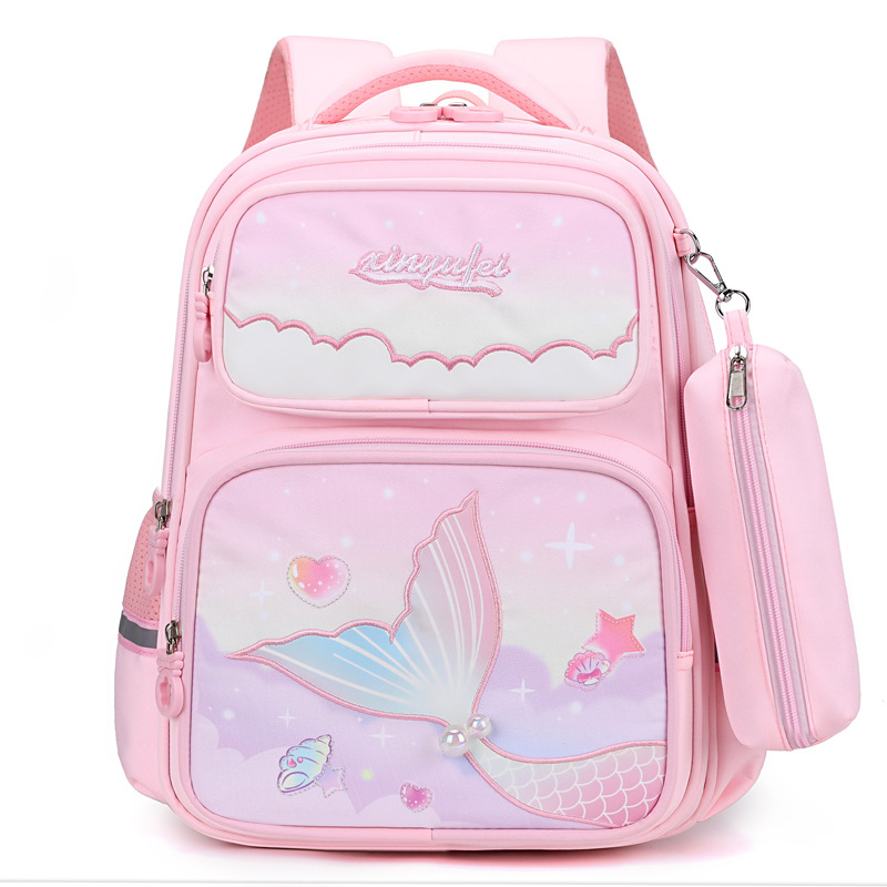 Mochila infantil de alta calidad de dibujos animados creativos serie espacial 6 - 12 años de edad para hombres y mujeres de doble hombro multicapa mochila de espalda