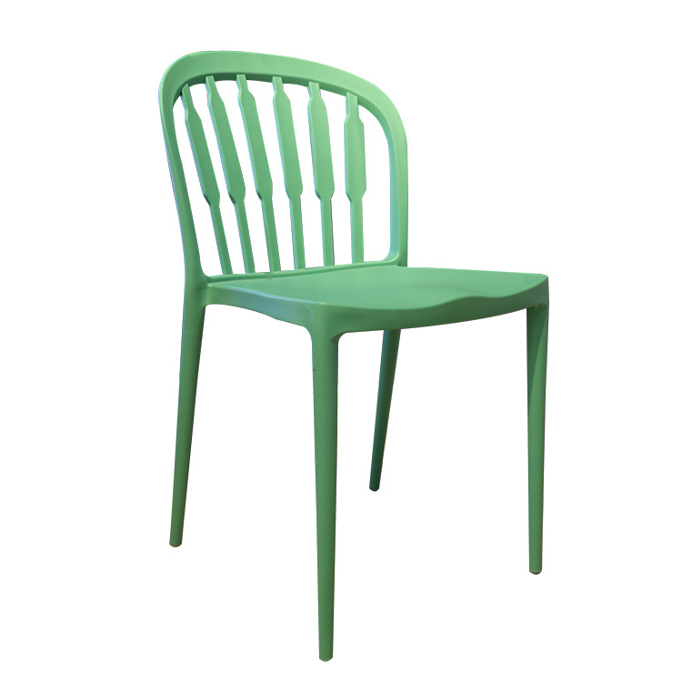 Silla de comedor de plástico exportada silla de comedor simple reforzada silla de plástico PP silla de respaldo a prueba de lluvia al aire libre