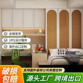 ENF 级苏州源头工厂 复古中古风全屋定制 藤编门衣柜 衣帽间橱柜