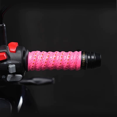 Vehicle Motorcycle Handlebar Cover: Motorcycle Handle Cover - handlebar-strips-pink-2-pack-anti-slip-and-sweat-absorbent