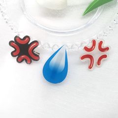 Emo-themed face pack, water droplet oversized angry headband, acrylic sweating side clip, creative funny hair accessory