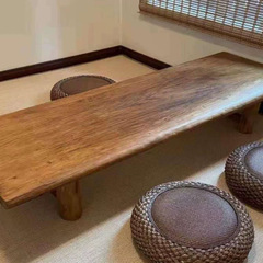 古い楡木の茶卓の日本式のお茶のオンドルの何畳の低いテーブルの客間の実木の窓のテーブルの家庭用の小さい茶台