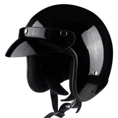 2 New Security Helmet Unisex Electric Vehicle Helmet Lightweight Fashionable Four Seasons Neutral (Motorcycle Safety Supplies) - bright-black-m