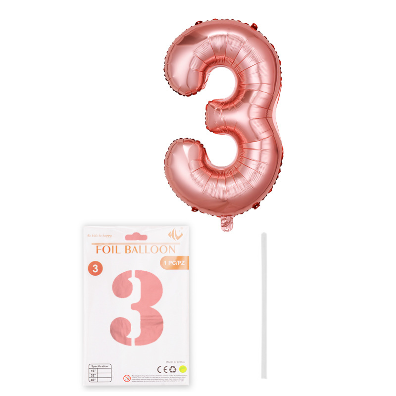 Globo digital de 16 pulgadas tapa dura tarjeta de papel de embalaje independiente película de aluminio Globo Decoración de fiesta de cumpleaños papel de aluminio al por mayor