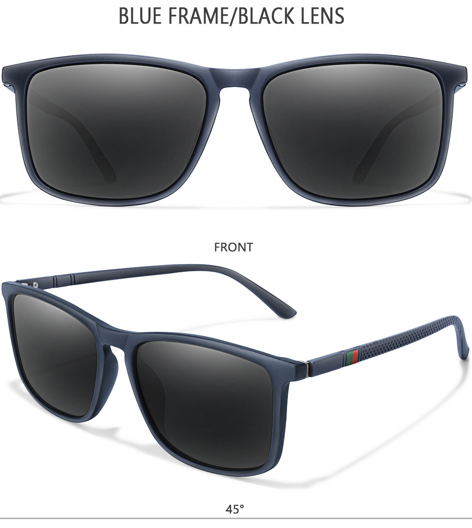 60g Weight Full Frame Glasses Structure Sunglasses Classification PC, UV400 Protection Lens Material Square Glasses Style Travel, Daily Occasion Geometric Pattern Men's Gender Simple Style Style Simple Style Geometric PC UV400 Protection Square Full Frame Men's Sunglasses 6