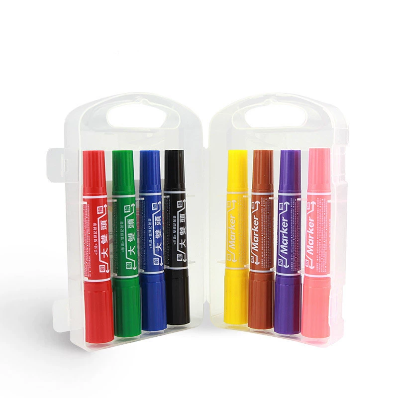 150 mark pen 8 color oil -based pen colorful double head marker pen thick double -headed marker POP pipe