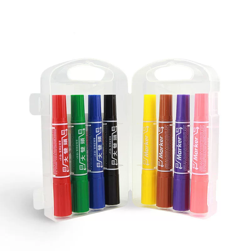150 mark pen 8 color oil -based pen colorful double head marker pen thick double -headed marker POP pipe