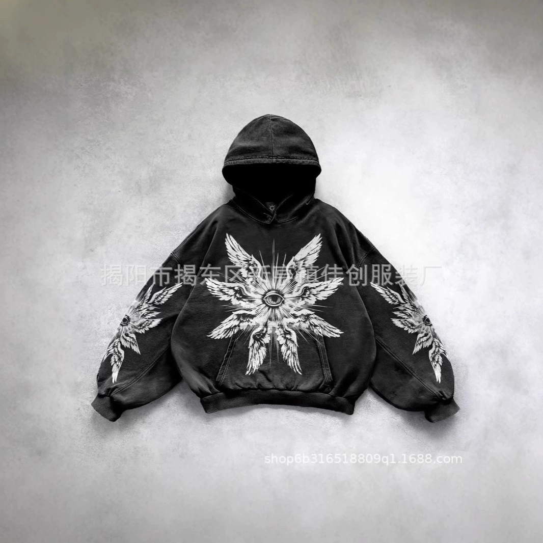 Весенне-осенняя новая американская ретро-рубашка с индивидуальным рисунком и принтом, японский модный свободный топ, универсальный мужской топ