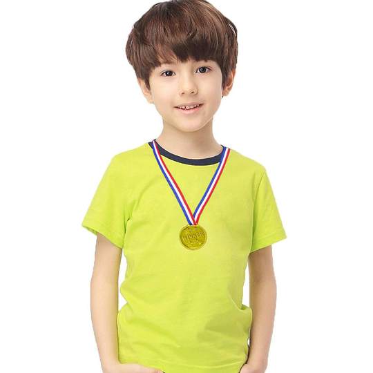 Amazon children plastic medal tag toy Golden Games medal copper silver toy party gift