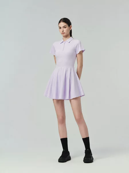 2026 Summer New Solid Color Professional Tennis Skirt Outdoor Yoga Fitness Breathable Outdoor Fashion Sports Dress