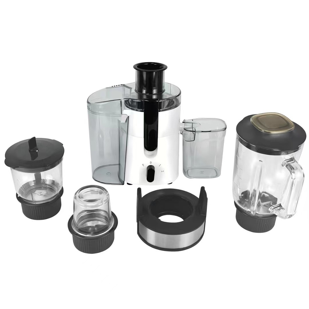 Cuatro en uno gran calibre negro y blanco jugador de frutas multifuncional molino de carne eléctrico doméstico