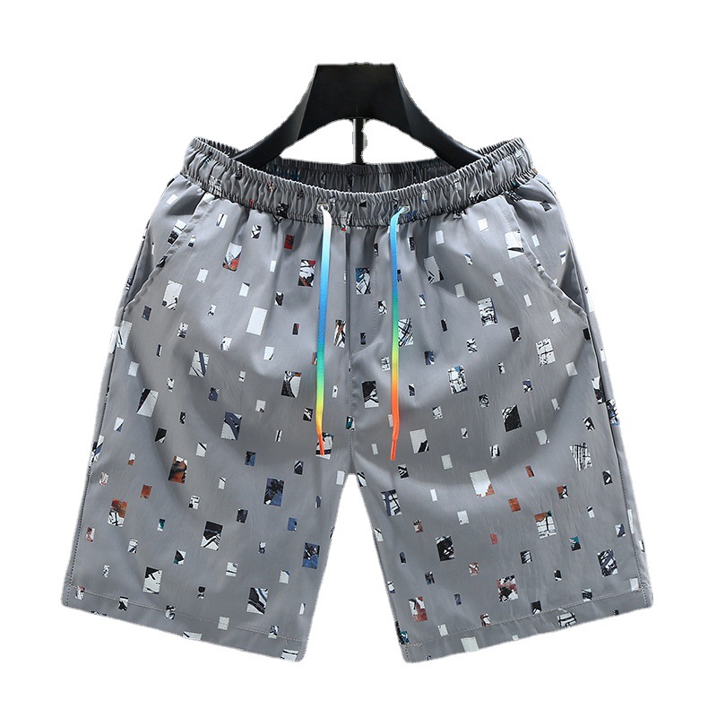 Trendige Freizeitshorts für Herren, locker sitzender Sommer-dünner Stil, Strandreithose für Oberbekleidung, gerüscht und hübsch jung_voghion.com