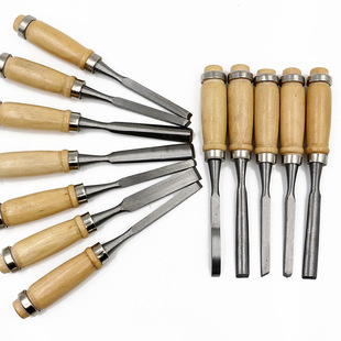 Woodworking Tools with Hollow Handle, Wooden Handle, 12-Piece Chisel Set, Woodworking Chisel, Woodworking Chisel, Wood Chisel, Flat Chisel
