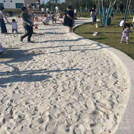 人造沙滩海沙 30-50目山西游泳池铺底细沙圆粒沙 人工造景白海砂