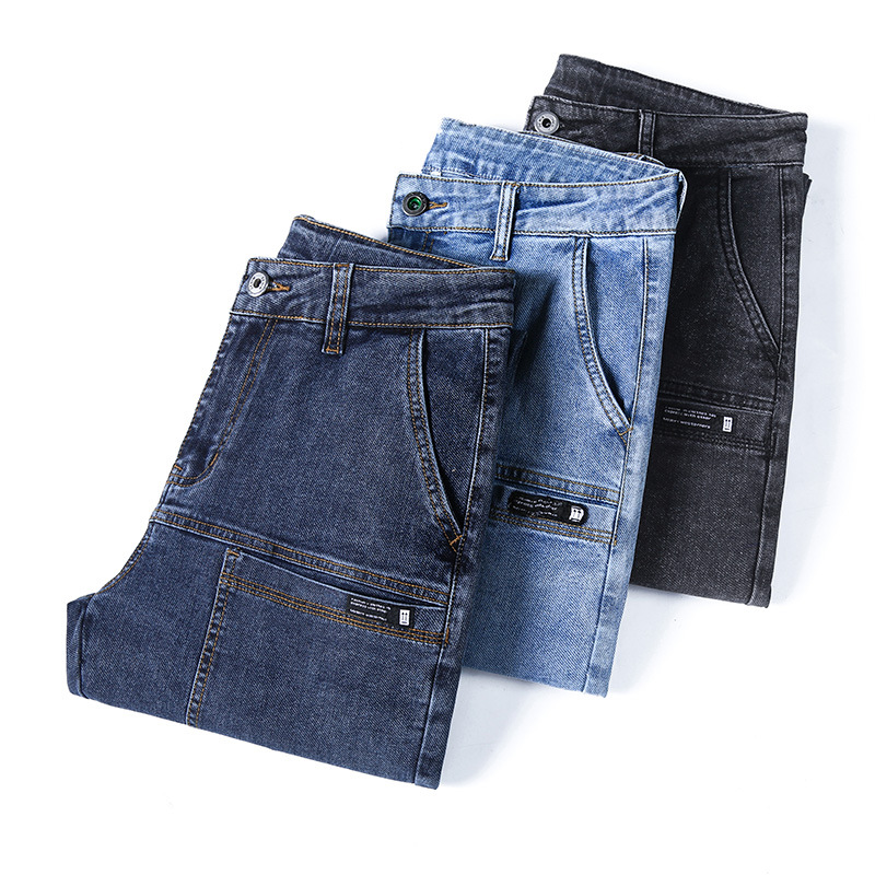 Pantalones vaqueros elásticos populares de seis bolsillos pantalones de hombre de moda de calidad simple para hombre Pantalones de hombre de Venta caliente